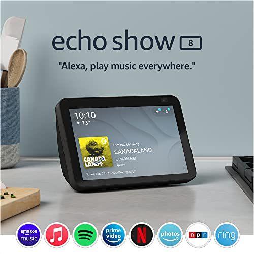 Imagem de O novo Echo Show 8 (2ª Geração, 2021 de lançamento)  Displ inteligente HD