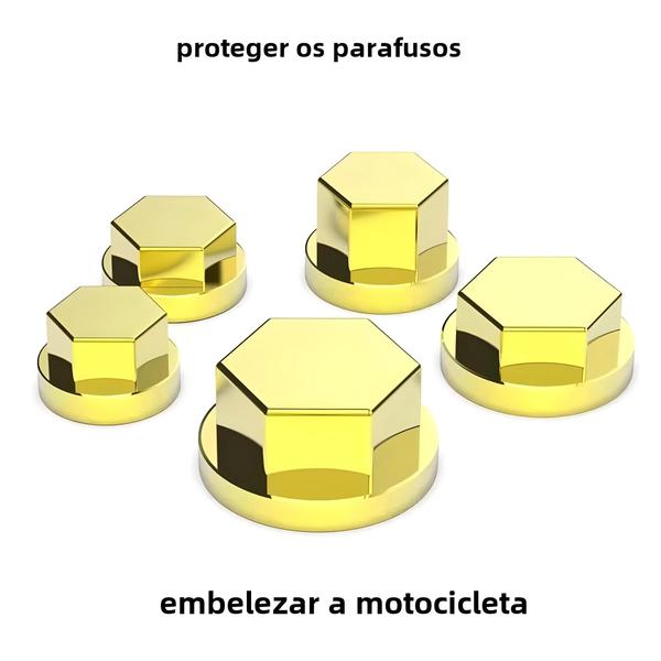 Imagem de O Parafuso Da Motocicleta Multicolorido Cobre O Ajuste Universal Da Embelezamento Da Prevenção Da