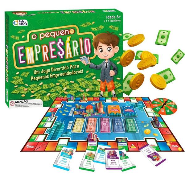 Imagem de O Pequeno Empresário Jogo de Tabuleiro Pais e Filhos auxilia na educação financeira e a empreender