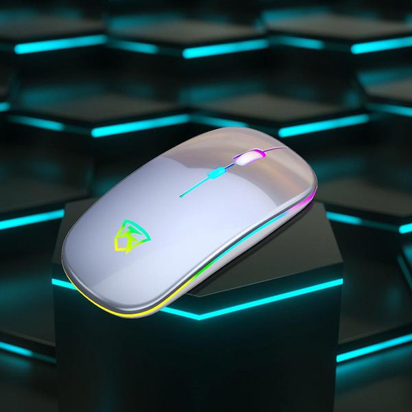 O rato sem fio Ultra-fino 2.4ghz conduziu mouses ópticos retroiluminados coloridos mudos silenciosos - HUOGUO Imagem de O rato sem fio Ultra-fino 2.4ghz conduziu mouses ópticos retroiluminados coloridos mudos silenciosos