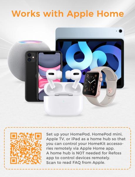 Imagem de O Smart Plug WiFi Outlet Refoss funciona com o Apple HomeKit, Siri,