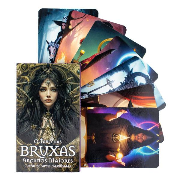 Imagem de O Tarô das Bruxas Arcanos Maiores 22 Cartas Plastif e Manual