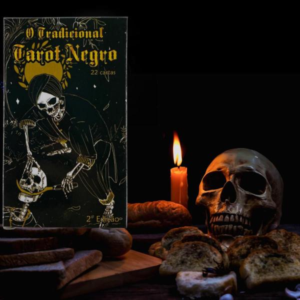 Imagem de O Tradicional Taro Negro 22 Cartas Plastificado Manual 2 ed