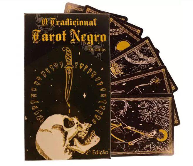 Imagem de O Tradicional Taro Negro 78 Cartas Plastificadas com Manual - 100% Original - Loja Oficial + Presente da Loja