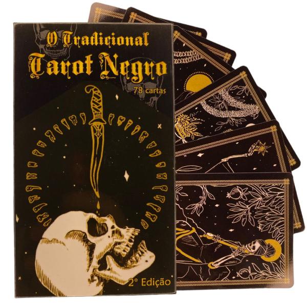 Imagem de O Tradicional Taro Negro 78 Cartas Plastificadas com Manual