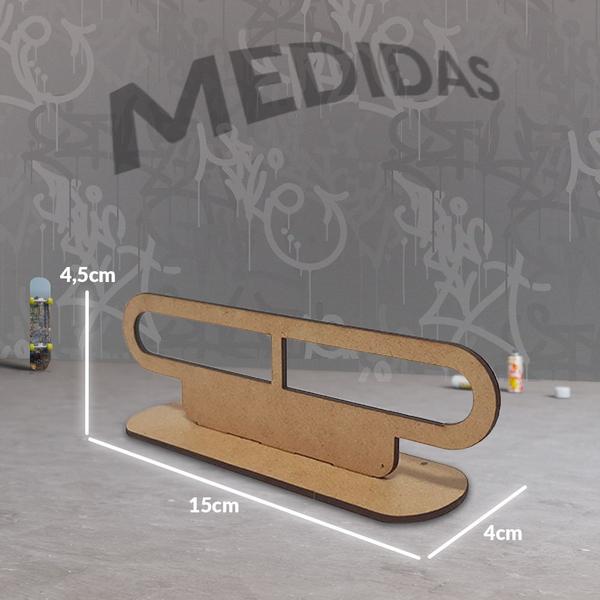 Imagem de Obstáculo Corrimão para Pista Skate de Dedo Fingerboard Radical Kit 3un Mdf Madeira