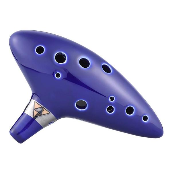 Imagem de Ocarina Cerâmica 12 Buracos - Com Partitura e Corda para Iniciantes