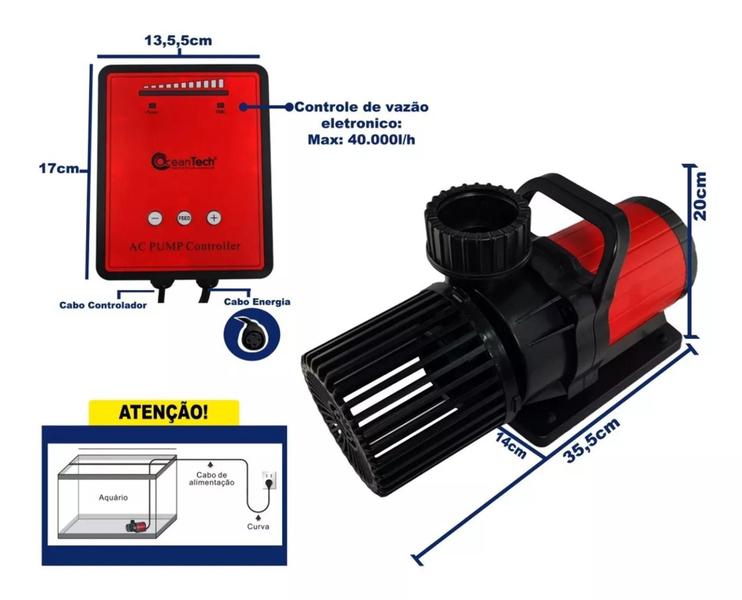 Imagem de Ocean Tech Bomba 40000lh Ac-40000 Com Controle Vazão 220v