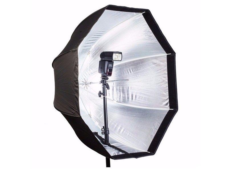 Imagem de Octabox Sombrinha 120cm Universal Para Flashes Luz Continua