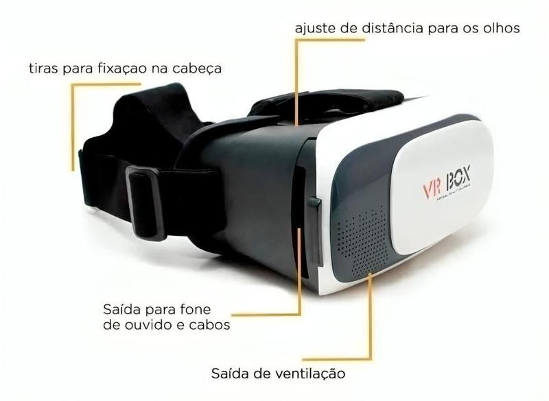 Imagem de Oculos 3D de Realidade Virtual Com Controle Bluetooth para Filmes Jogos