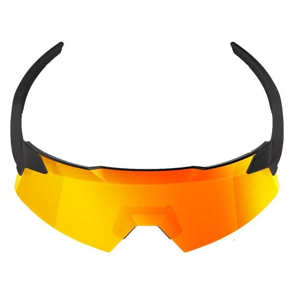 Imagem de Óculos Ciclismo 100% Aerocraft Soft Tact Black Hiper Red Multilayer Mirror Lens