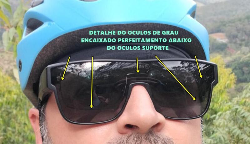 Imagem de Oculos Ciclismo Bike Lente Policarbonato Apoia Oculos D Grau