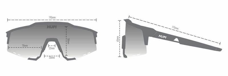 Imagem de Oculos Ciclismo Corrida Hupi Stelvio Preto/Amarelo - Lente Amarela Espelhado