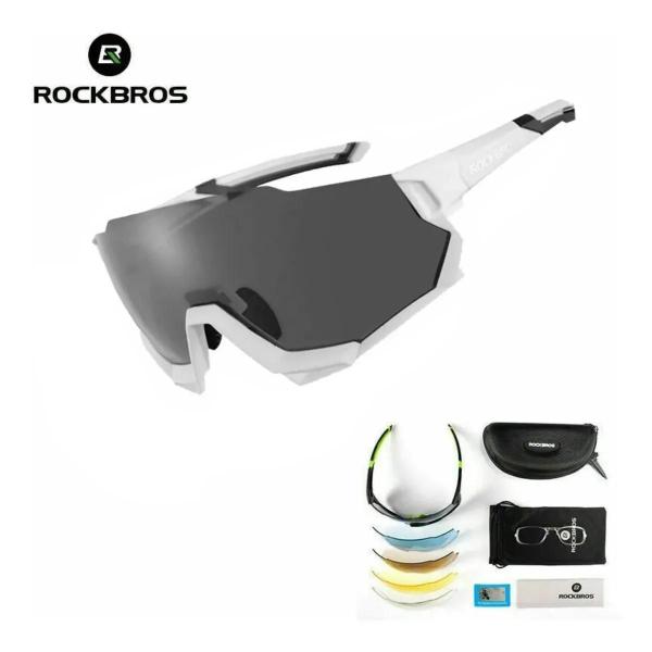 Imagem de Óculos Ciclismo Rockbros Rb-Sp176 Troca Lentes Clip Branco