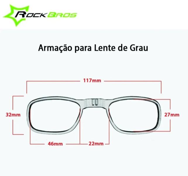 Imagem de Óculos de ciclismo Rockbros com cinco lentes uma polarizada 4 com proteção UVa