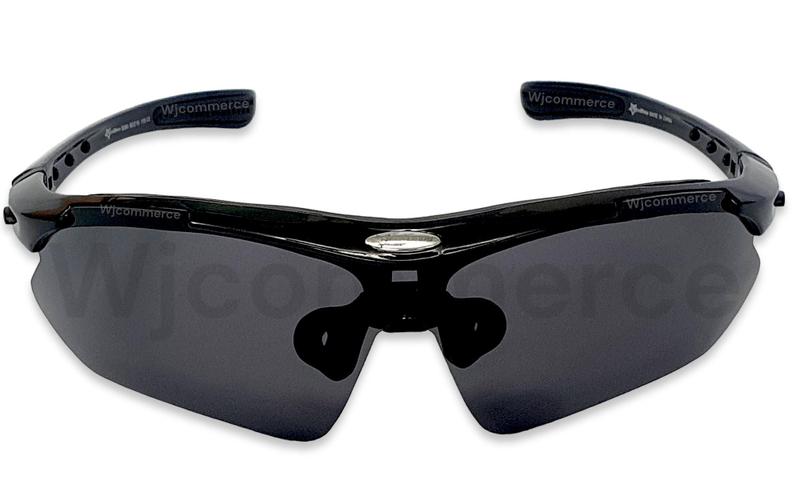 Imagem de Óculos de ciclismo Rockbros com cinco lentes uma polarizada 4 com proteção UVa