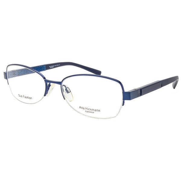 Óculos de Grau Retangular Ana Hickmann AH1284 06A Azul - Armação