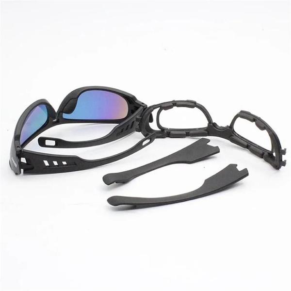 Imagem de Óculos de Motociclista Tático Polarizado Daisy C6 - 4 Lentes para Caça, Tiro e Airsoft