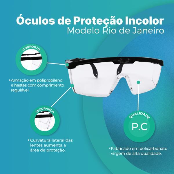 Imagem de Óculos de Proteção Incolor Modelo Rio de Janeiro