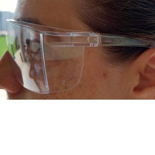 Imagem de Óculos de Proteção Modelo Kamaleon Plastcor Incolor KIT 3 UNIDADES