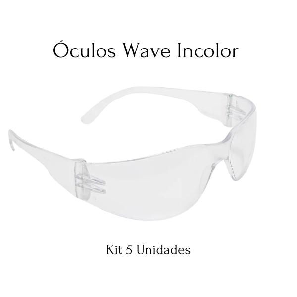 Imagem de Oculos de segurança Proteção WAVE EPI com C.A 5 unidades