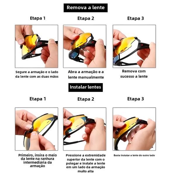 Imagem de Óculos De Sol Fotocromáticos Polarizados Uv400 Para Ciclismo X-tiger Óculos Esportivos Para Andar De