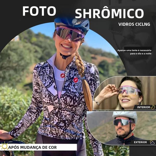 Imagem de Óculos de Sol Fotocromáticos UV400 para Ciclismo - Esportivo, Masculino e Feminino