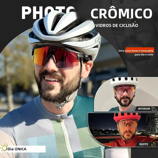 Imagem de Óculos de Sol Fotocromáticos UV400 para Ciclismo - Esportivo, Masculino e Feminino