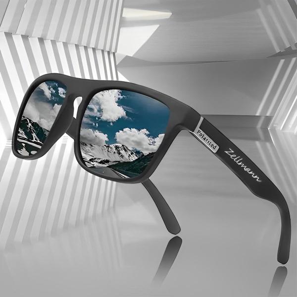 Óculos De Sol Masculino Preto POLARIZADO Quadrado Clássico Proteção 400 UV - Zellmann ORIG... Óculos De Sol Masculino Preto POLARIZADO Quadrado Clássico Proteção 400 UV - Zellmann ORIG...