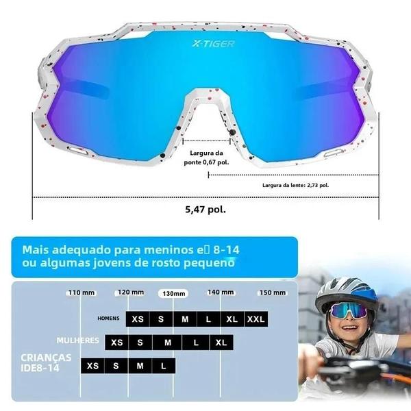 Imagem de Óculos de Sol Polarizados para Crianças - UV400, TR-90, para Ciclismo, MTB, Futebol e Beisebol