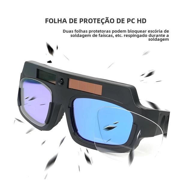 Imagem de Óculos de Solda com Escurecimento Automático - Antirreflexo e Proteção Ocular