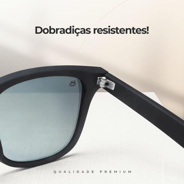 Imagem de Oculos Emborrachado Proteção Uv Praia Verão Masculino + Case