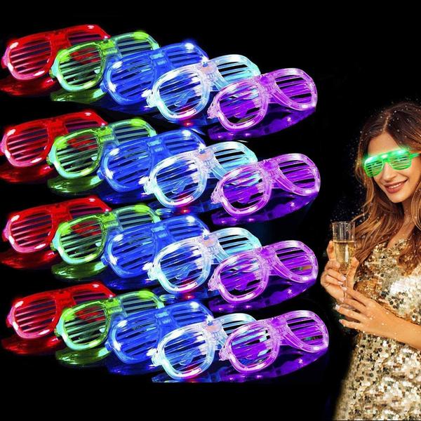 Imagem de Óculos LED TURNMEON Party Supplies, pacote com 20, 6 cores