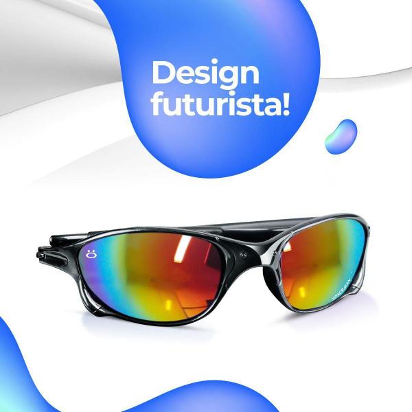 Imagem de Oculos Masculino Lupa Proteção Uv Praia Verão + Case