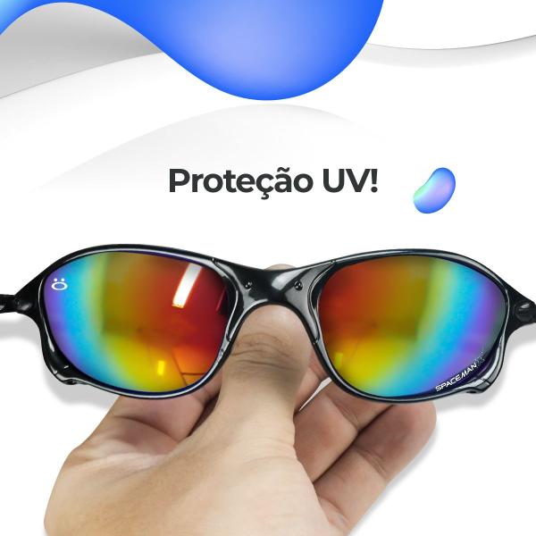 Imagem de oculos masculino verão proteção uv lupa praia + case