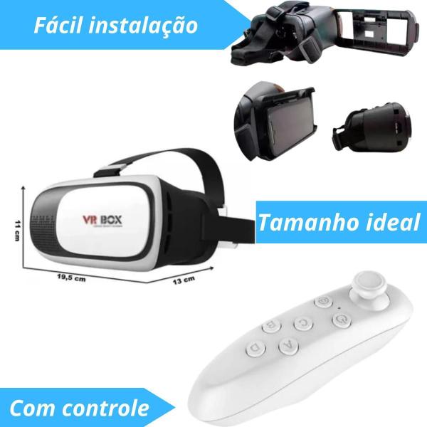 Imagem de Óculos Metaverso Vr Box Realidade Virtual Controle Bluetooth