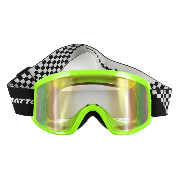 Imagem de Oculos Motocross Mattos Amarelo Lente Espelhada Trilha Cross