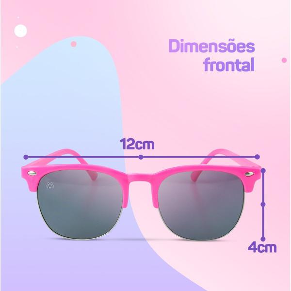 Imagem de Oculos + relogio digital infantil rosa led + case premium menina qualiadde premium ajustavel criança