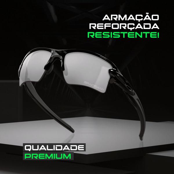 Imagem de oculos sol preto proteção uv praia esportivo masculino original bike lente preta social ciclismo