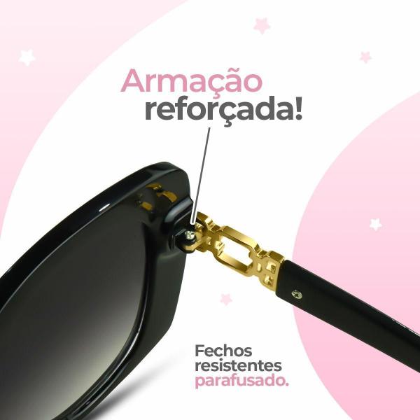 Imagem de Oculos Sol Proteção Uv Feminino Case Social Praia Vintage