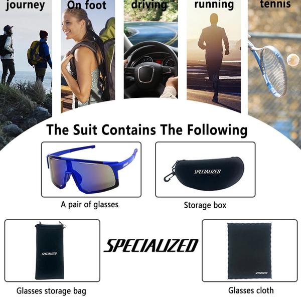Óculos Sol Specialized Esportivo Ciclismo Polarizado Uv400 Imagem de Óculos Sol Specialized Esportivo Ciclismo Polarizado Uv400