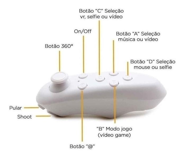 Imagem de Óculos Vr Box 2.0 Realidade Virtual + Controle Cardboard 3D