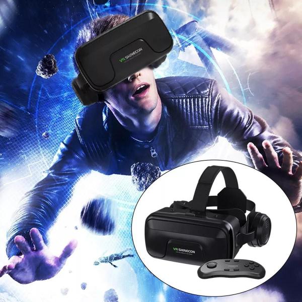 Imagem de Óculos Vr Realidade Virtual 3D Com Fone De Ouvido E Controle