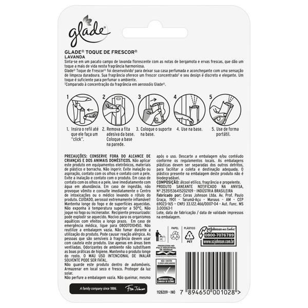 Imagem de Odorizador de Ambiente Glade Toque de Frescor Aparelho + Refil Lavanda 12ml