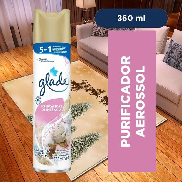 Imagem de Odorizador Glade Lembranças De Infância 360ml Kit 3