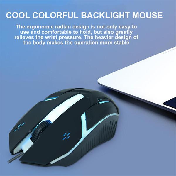 Imagem de Office Wired Mouse Gaming Mouse 3 Botão Usb Wired Led Botão Ergonômico 1600 Dpi Para Laptop Pc