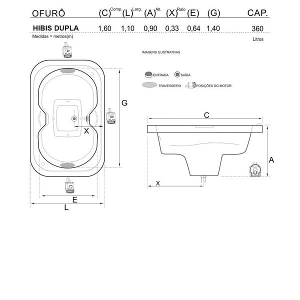 Imagem de Ofurô Hibis III COMPLETO com hidro