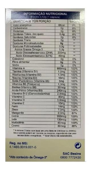 Imagem de Ogestan Plus 30 Cáps Polivitaminas + Ômega 3 Para Gestantes