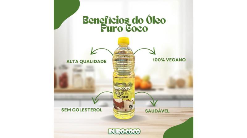 Imagem de Óleo Azeite De Coco 100% Vegano Puro Coco 500ml