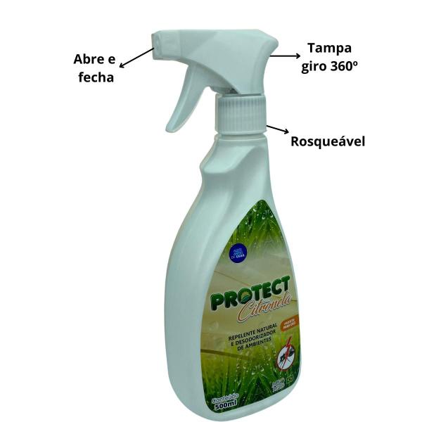 Imagem de Óleo citronela protect 500ml horta jardim agricultura orgânica spray pronto uso repelente insetos pragas dengue moscas